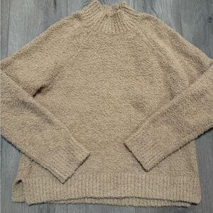 NWOT Olivia Sky Textured Boucle Sweater – Size Large – Soft Tan Cozy Knit